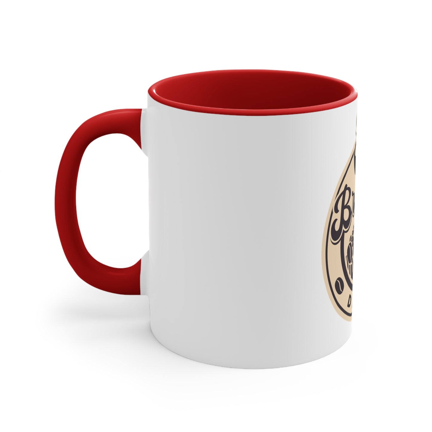 Brewed Different Coffee Mug — Accent Ceramic Mug with Retro Coffee Bean Logo
