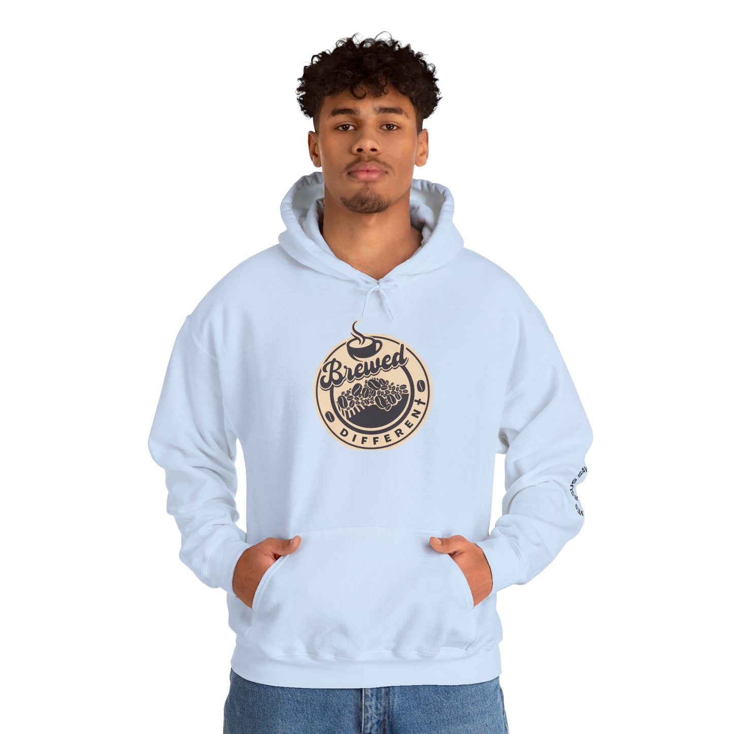 Romans 10:13 Hoodie — 'Brewed Different' Vintage Faith Pullover
