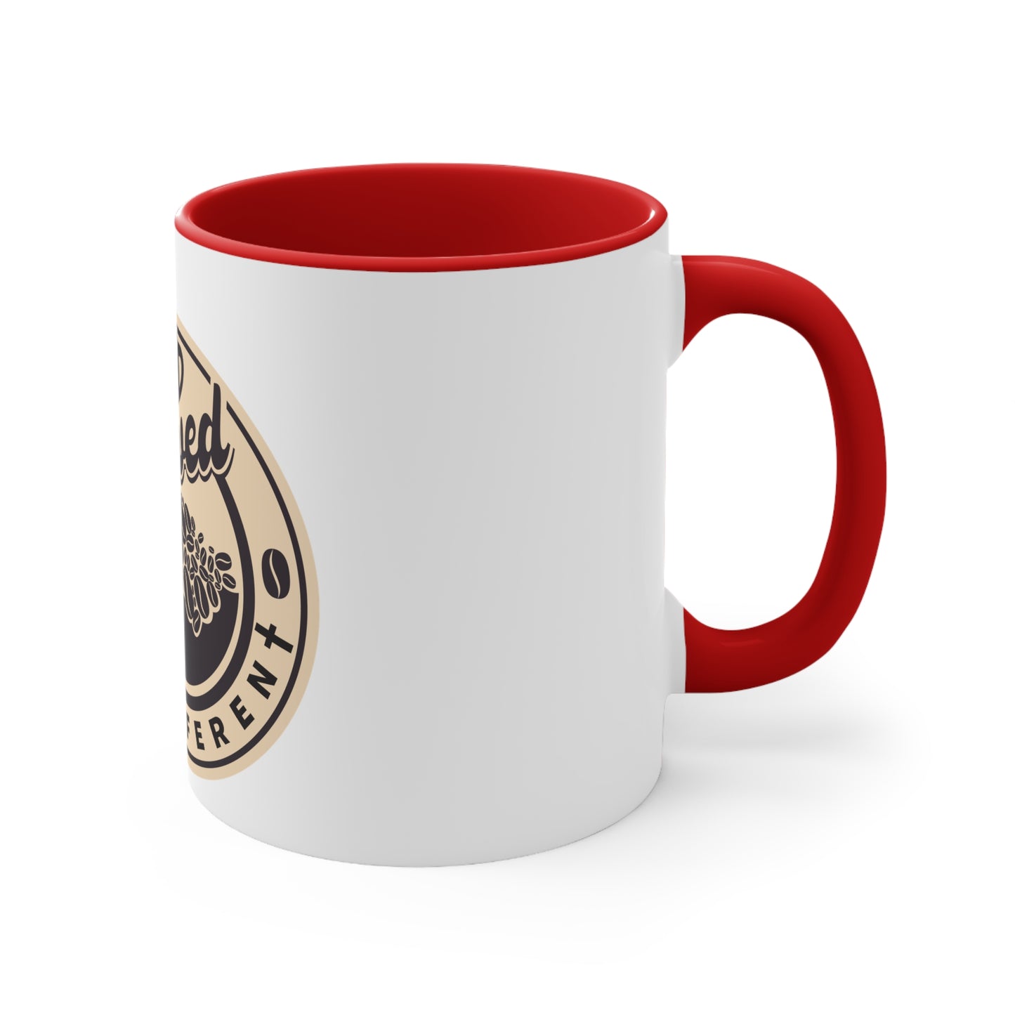 Brewed Different Coffee Mug — Accent Ceramic Mug with Retro Coffee Bean Logo
