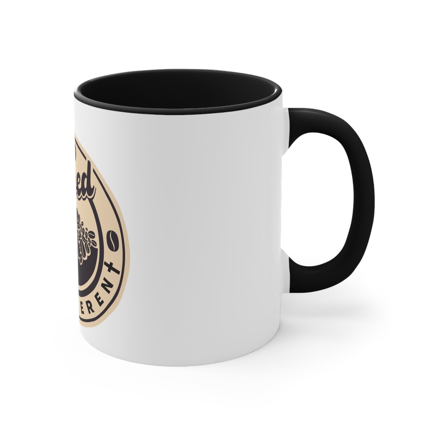 Brewed Different Coffee Mug — Accent Ceramic Mug with Retro Coffee Bean Logo