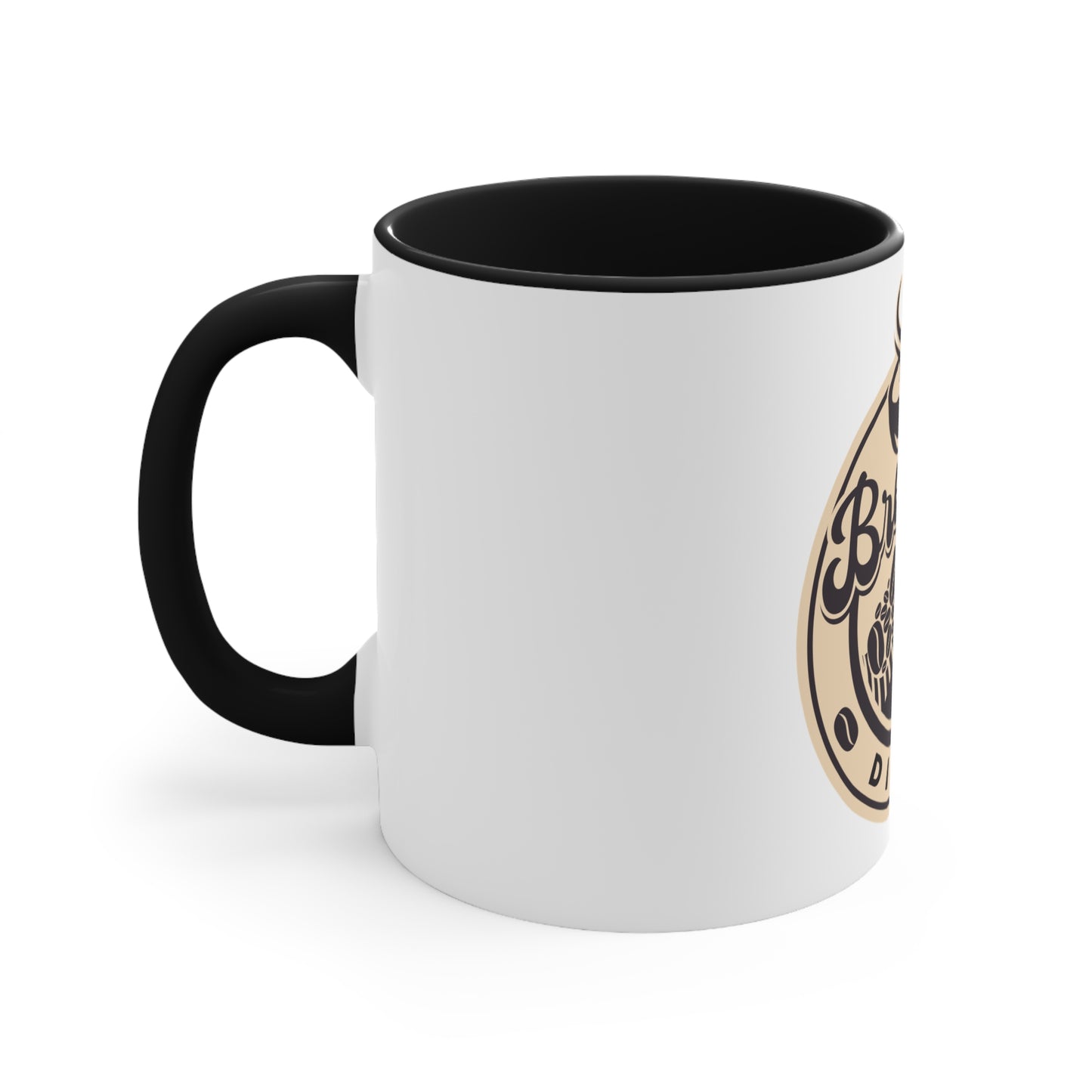 Brewed Different Coffee Mug — Accent Ceramic Mug with Retro Coffee Bean Logo
